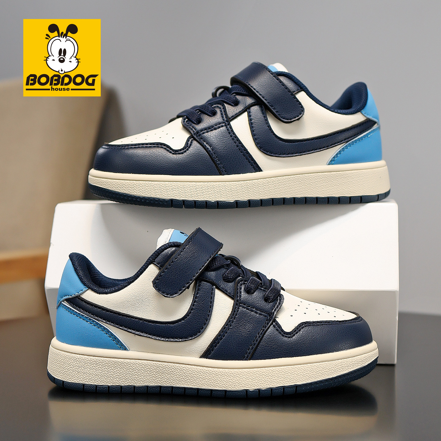 巴布豆男童板鞋2025新款春秋儿童运动鞋男孩软底童鞋小学生休闲鞋