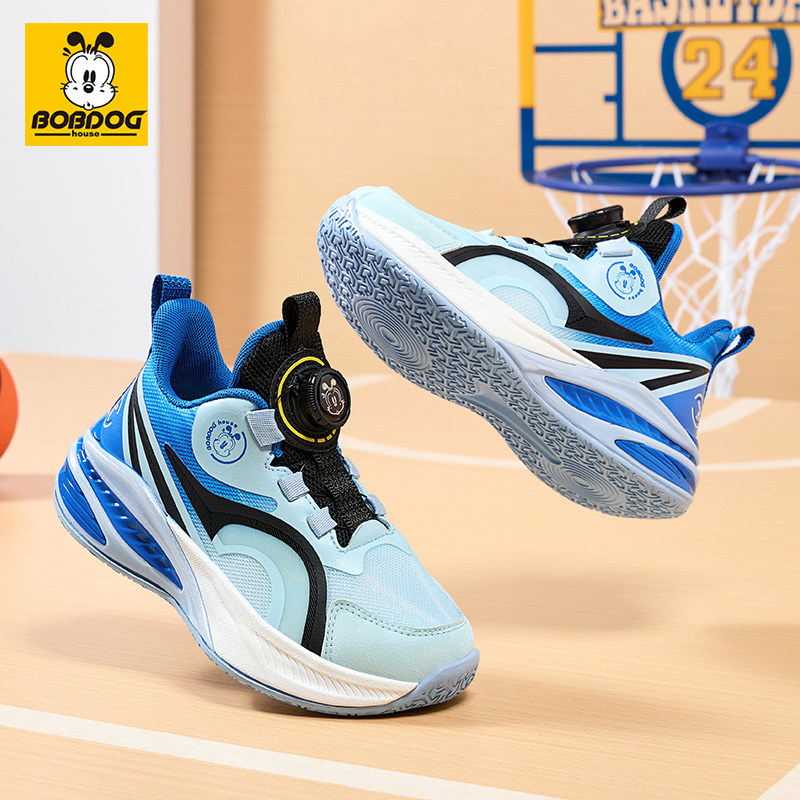 巴布豆儿童篮球鞋2026新款春秋网面网鞋男童透气中大童男孩运动鞋