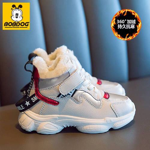 儿童棉鞋加绒保暖雪地靴防水防滑