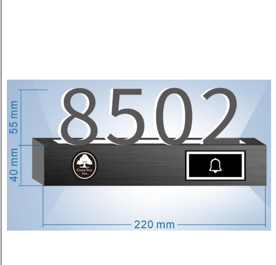 麻将棋牌室定制酒店宾馆门牌led灯发光门牌号会所包厢ktv标识定做