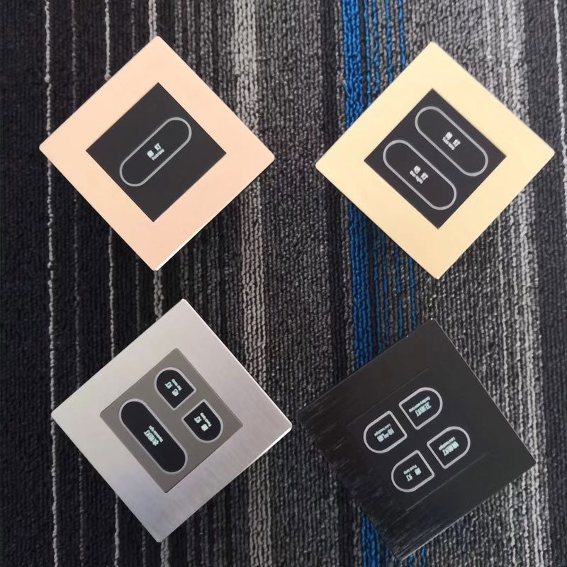 触摸开关面板触摸智能一到四开拉丝金色面板按钮轻触86型电容式
