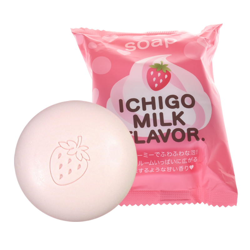 日本原装PelicanSweet保湿嫩肤牛奶草莓牛奶抹茶香皂洁面香皂80g