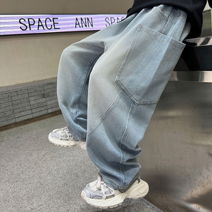 儿童装男童春装裤子2026新款春季中大童牛仔裤男孩春秋款休闲长裤