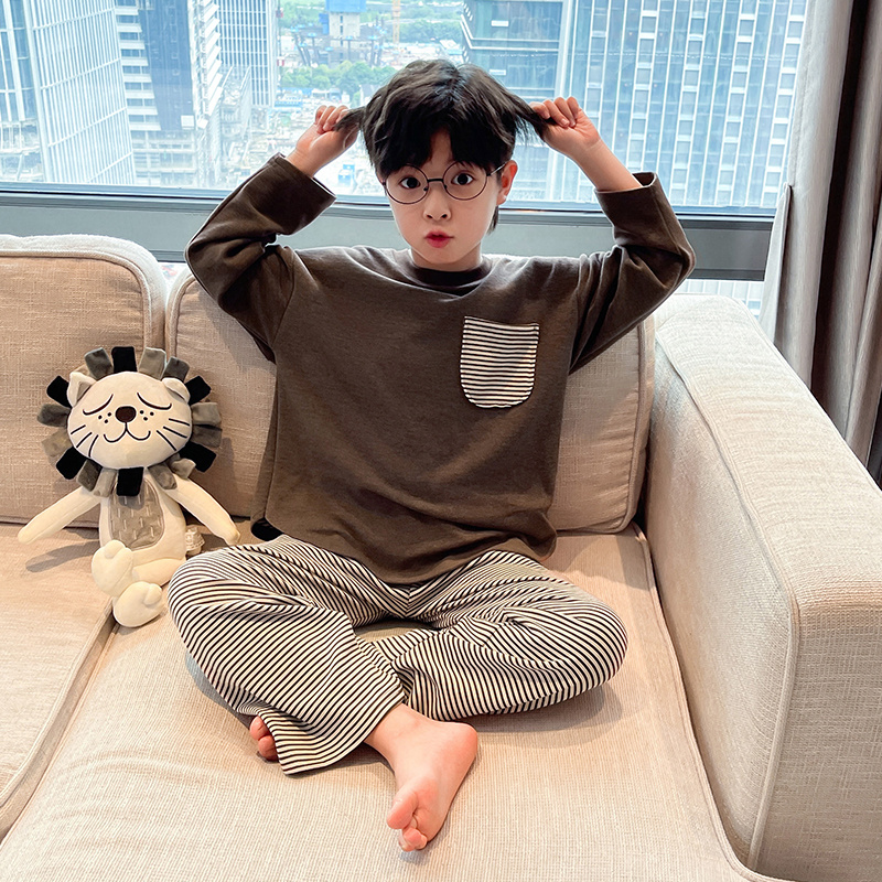 男童春秋家居服套装2025新款