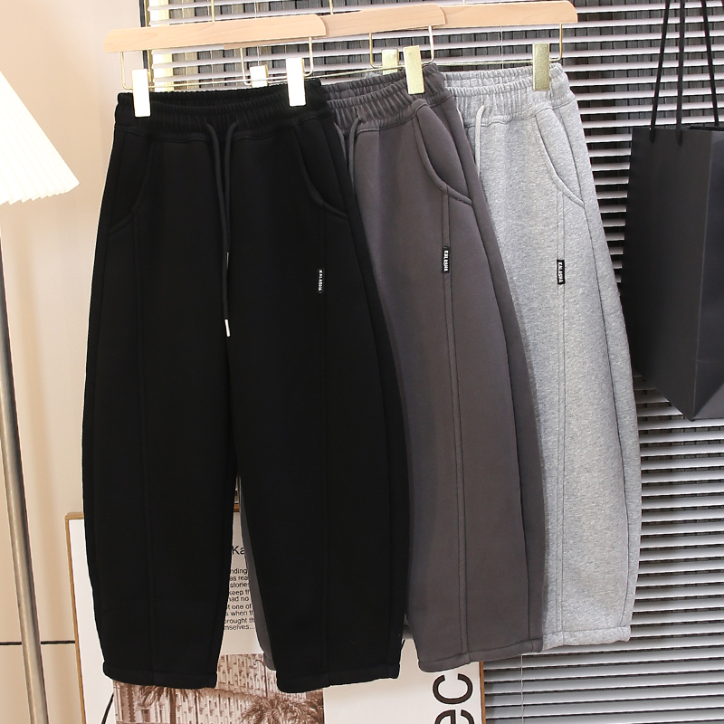 男童秋冬加绒休闲裤2025新款