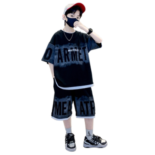 童装男童夏装套装2026新款夏款中大童休闲男孩酷帅儿童夏季短袖潮