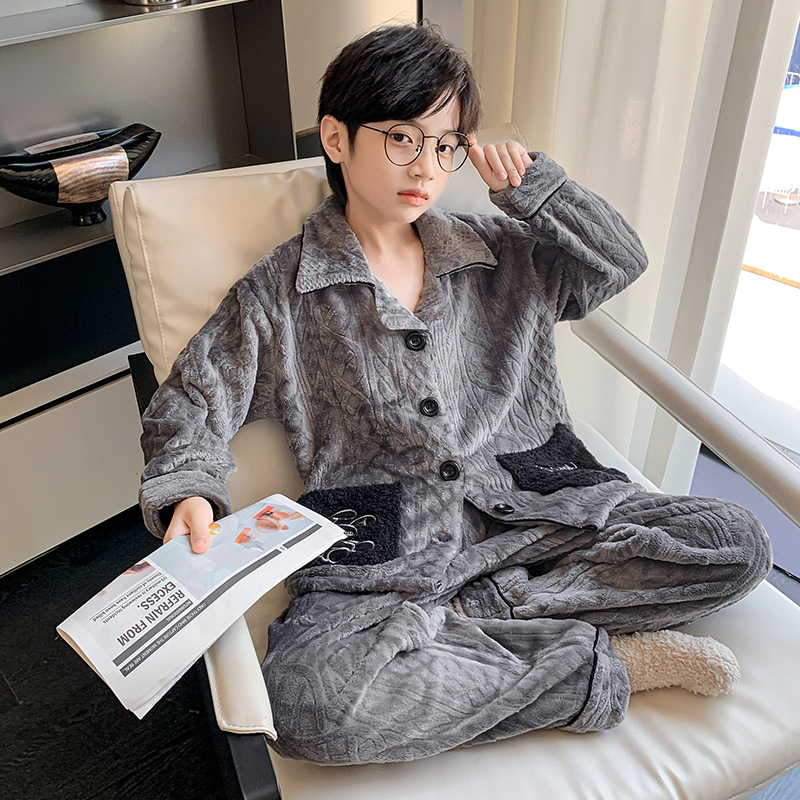 男童秋冬家居服套装2025新款