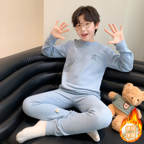 男童秋冬家居服套装2025新款