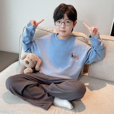男童秋冬家居服套装2025新款