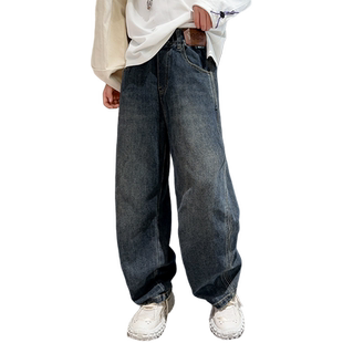 儿童装男童春装裤子2026新款春季牛仔裤中大童春秋款休闲男孩长裤