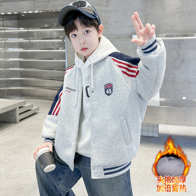 男童秋冬棒球服2025新款
