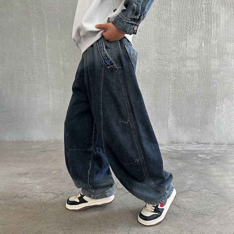 儿童装男童春装裤子2026新款中大童休闲春秋款男孩牛仔裤春季长裤,童装/婴儿装/亲子装,裤子,淘宝优惠券,粉丝福利购,淘宝优惠卷