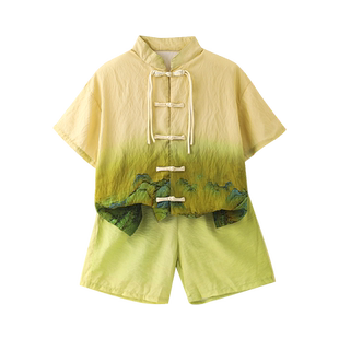 儿童装男童汉服夏装套装2026新款夏季唐装男孩夏款中大童中式国风