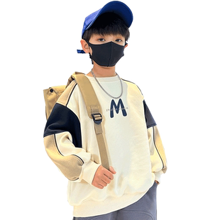 儿童装男童春装卫衣2026新款春秋款中大童男孩春季纯棉打底衫t恤