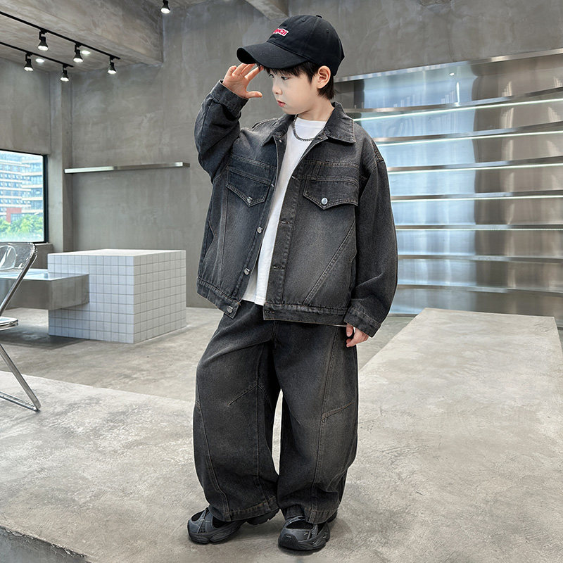 儿童装男童春装牛仔套装2026新款中大童春秋款衣服春季休闲男孩潮,童装/婴儿装/亲子装,普通外套,淘宝优惠券,粉丝福利购,淘宝优惠卷