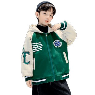 儿童装男童外套春秋冬款2026新款秋季衣服男孩夹棉中大童棒球服潮