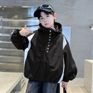 儿童装男童外套春秋款2026新款春季中大童休闲男孩衣服春装酷帅潮
