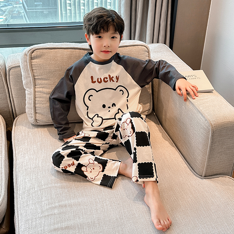 男童春秋家居服套装2025新款