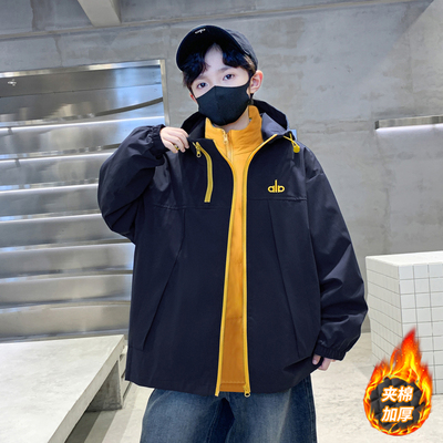 男童羽绒三合一冲锋衣2025新款