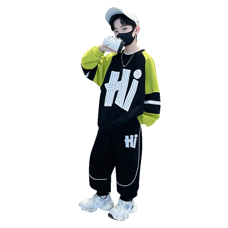 男童春秋卫衣套装2025新款