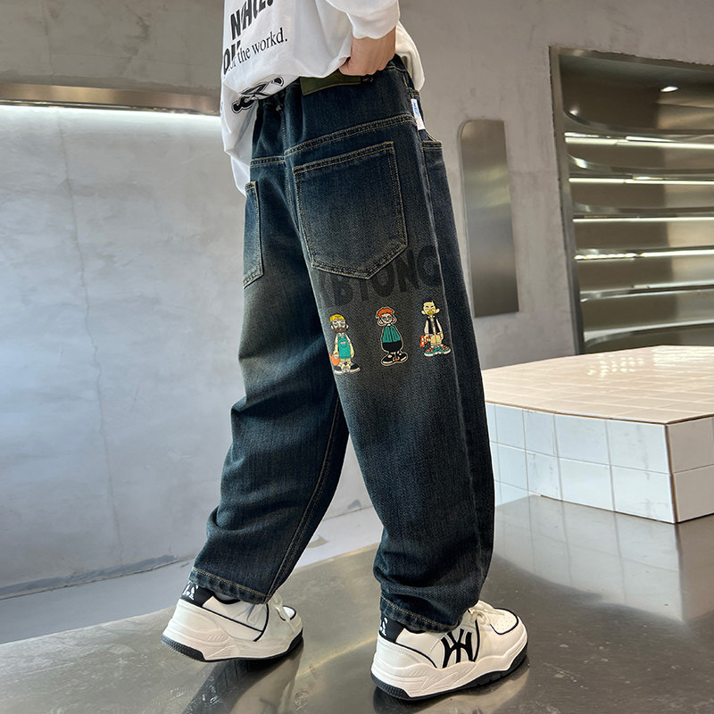 儿童装男童春装裤子2026新款中大童春秋款牛仔裤休闲男孩春季长裤,童装/婴儿装/亲子装,裤子,淘宝优惠券,粉丝福利购,淘宝优惠卷