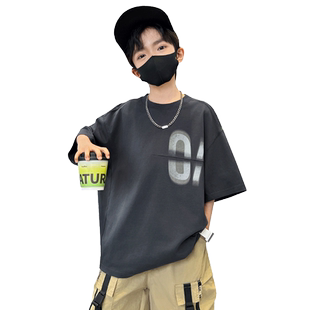 儿童装男童夏装t恤2026新款男孩帅气上衣夏季运动大童纯棉短袖潮T