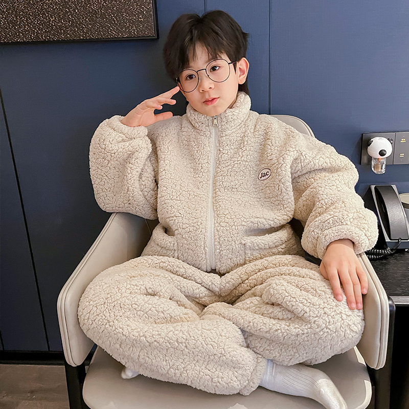 男童秋冬家居服套装2025新款
