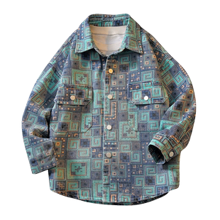 儿童装男童春装外套春秋款2026新款中大童男孩酷帅牛仔春季衣服潮