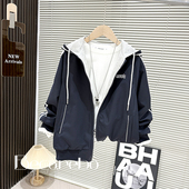 两面穿青少年春季 儿童装 春装 2026新款 男孩冲锋衣服 男童外套春秋款