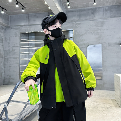 男童夹棉三合一冲锋衣2025新款