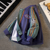 中大童冲锋衣男孩春秋款 儿童装 春季 外套2026新款 棒球服潮 男童春装