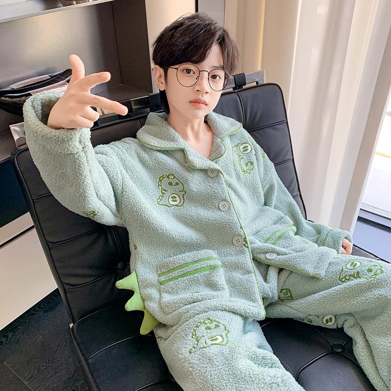 男童秋冬家居服套装2025新款