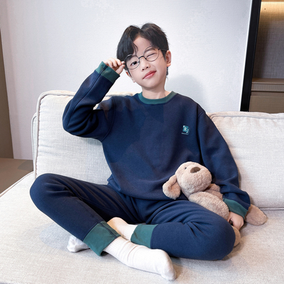 男童秋冬家居服套装2025新款