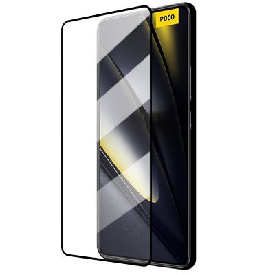 适用于小米PocoF65G黑边钢化膜