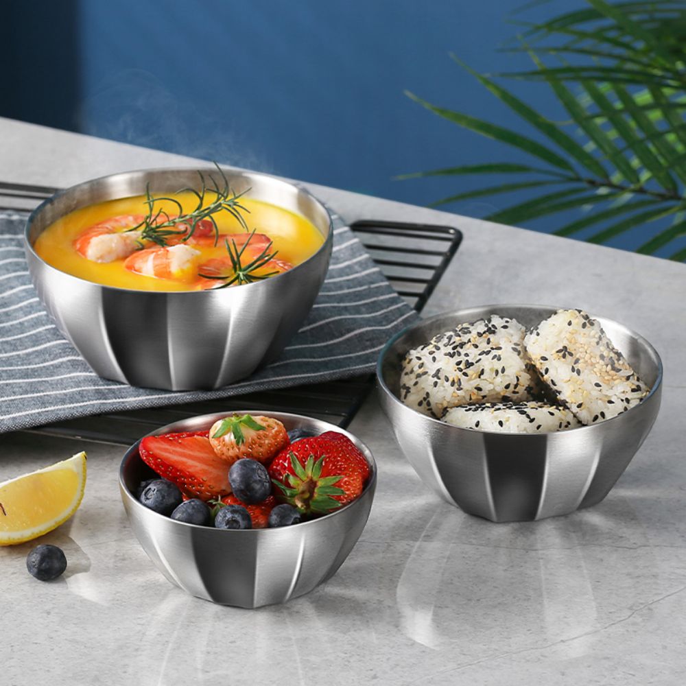 芬兰米膳葆316不锈钢双层防烫碗