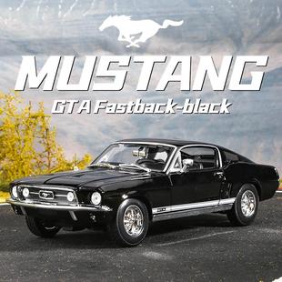 美驰图正版 Fastback 合金车模型摆件福特汽车1 野马 GTA 1967