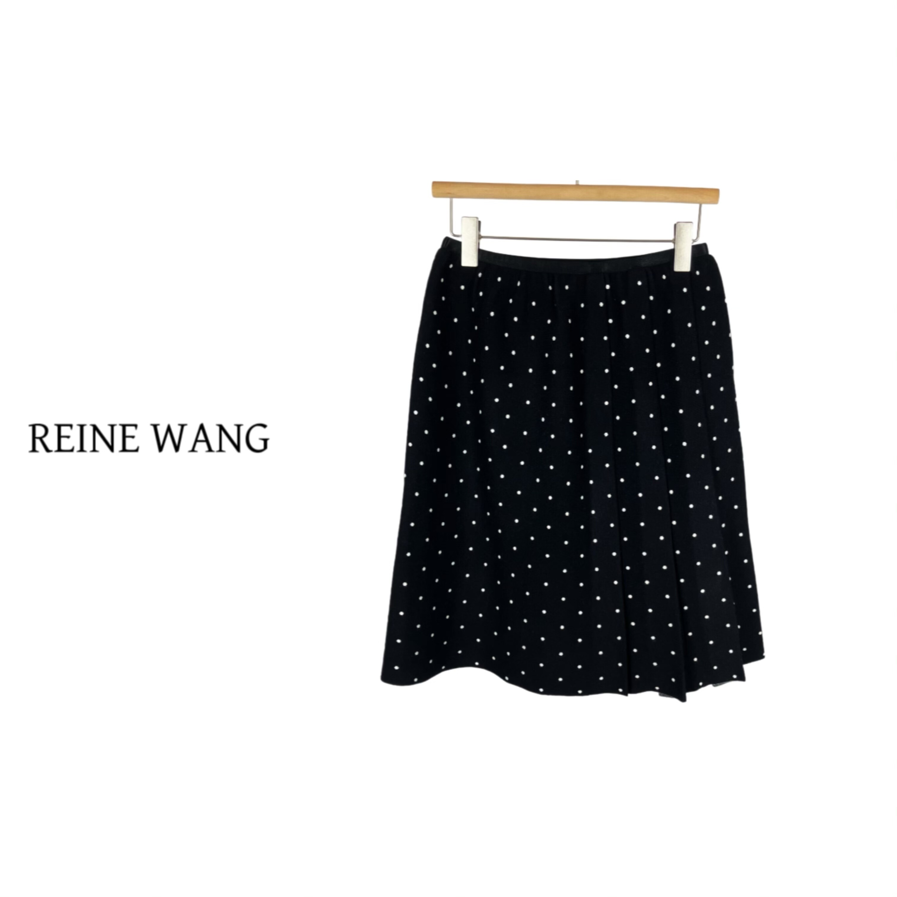 REINEWANG 2025新款高级感气质百搭波点针织半身裙