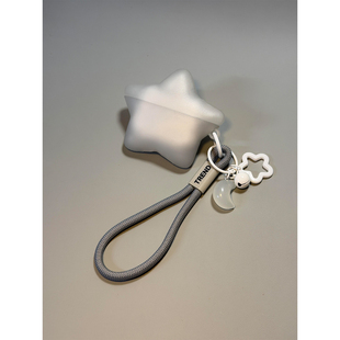 ins原创韩系银灰色星星适用AirPods4代耳机壳苹果无线蓝牙AirPodsPro三代软1/2/3代硅胶Pro2代男女款Pro3代套