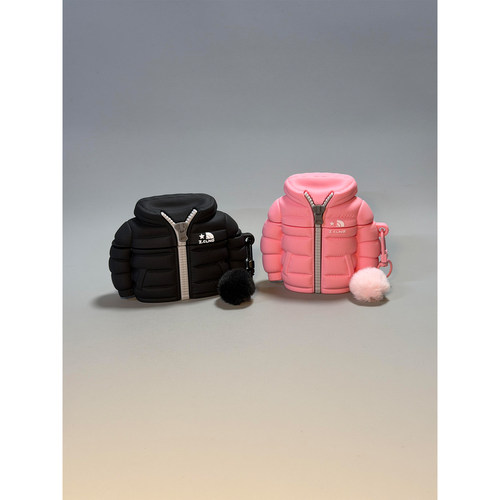 秋冬趣味个性羽绒服适用AirPods4代耳机壳苹果无线蓝牙AirPodsPro三代软1/2/3代硅胶Pro2代女款Pro3代保护套