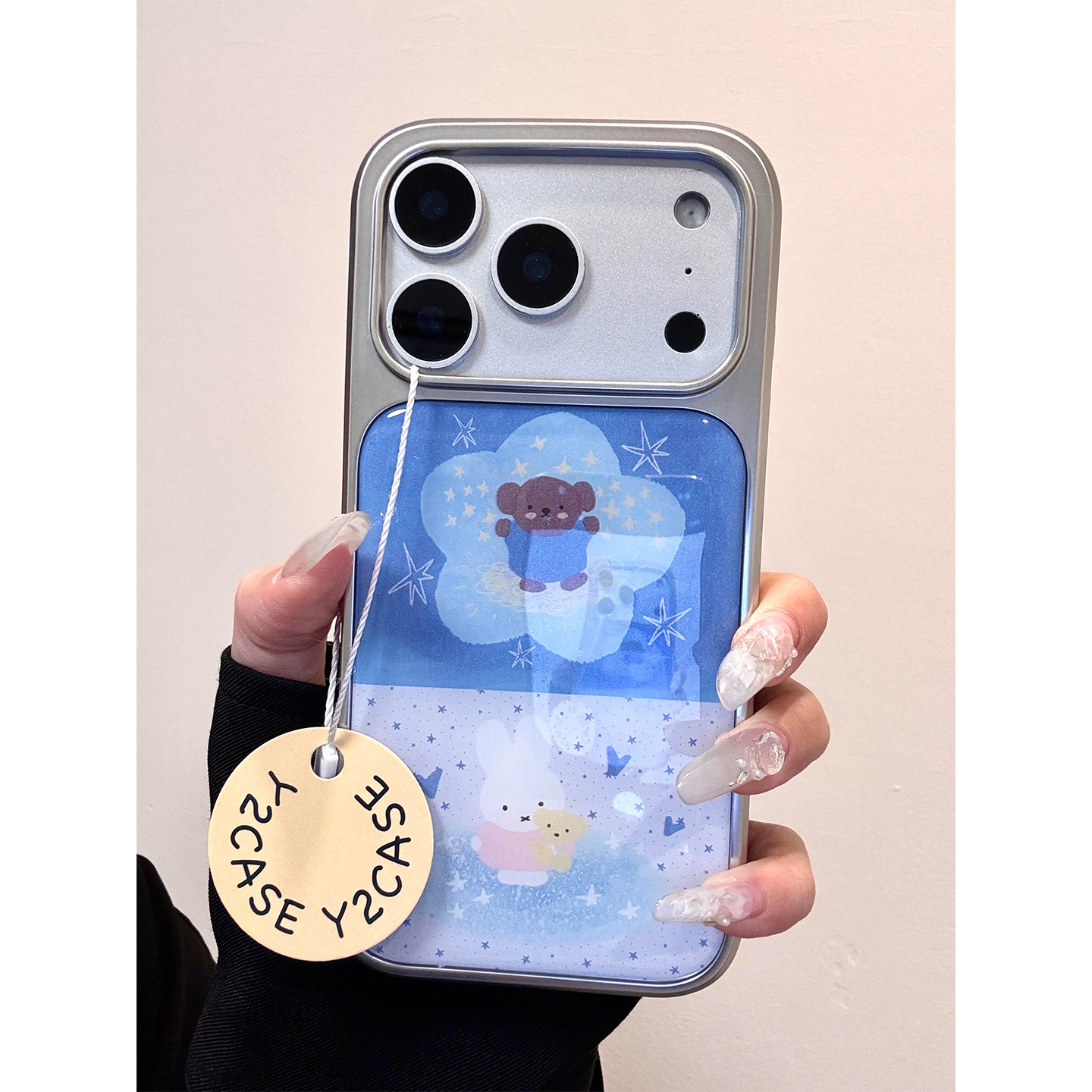 韩系滴胶撞色可爱小熊米菲兔适用iPhone17promax手机壳苹果17新款16pro全包14防摔15pm女款17pro超好看13独特