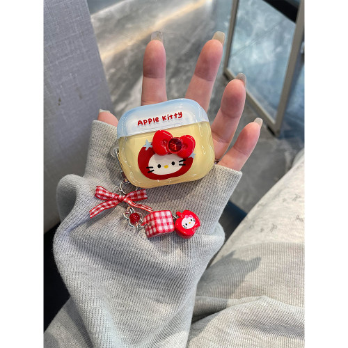 日韩卡通可爱苹果头套猫咪适用苹果Pro3代蓝牙AirPodsPro耳机壳AirPods4代软AirPods1/2硅胶3代防摔套Pro2代