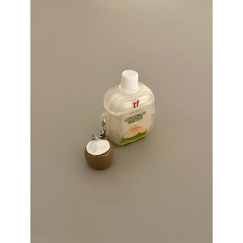 韩系新款趣味夏日椰子水饮料适用苹果AirPods4代耳机壳软AirPodsPro三代硅胶1/2代耳塞3代防摔pro2保护套女款