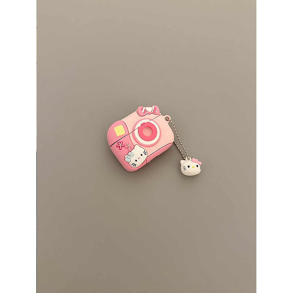 软萌可爱拍立得Kitty猫照相机适用苹果AirPods4代耳机壳AirPodsPro二代软AirPods1/2硅胶pro2保护防摔套3代女