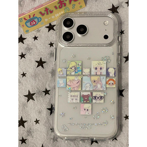韩系可爱野有上秋贴图拼接适用iPhone17promax手机壳小众苹果16Pro新款15全包16pm防摔17女款17Pro独特超好看