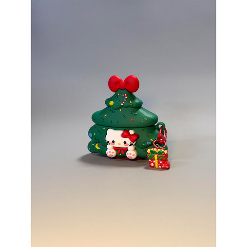 原创可爱圣诞树Kitty猫适用AirPods4代耳机壳苹果无线蓝牙AirPodsPro三代软1/2/3代硅胶Pro2代女款Pro3代防摔