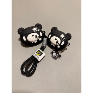 卡通可爱果汁暴力熊适用AirPods4代耳机壳苹果AirPodsPro3代无线蓝牙1/2/3代软硅胶Pro2代防摔套Pro三代女款