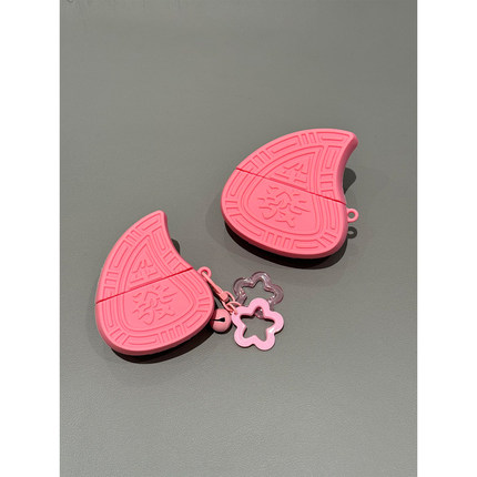 潮汕风趣味个性红桃粿适用AirPodsPro三代耳机壳苹果无线蓝牙AirPods4代软Pro3代硅胶1/2/3代防摔Pro2代女款