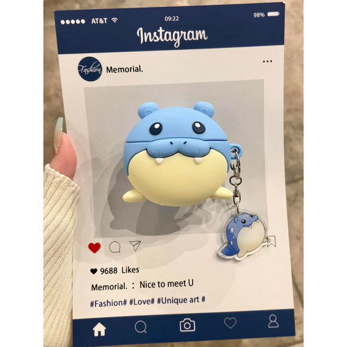 呆萌可爱宝可梦海豹球适用AirPods4代耳机壳苹果无线蓝牙AirPodsPro三代软1/2/3代硅胶Pro2代女款Pro3防摔套