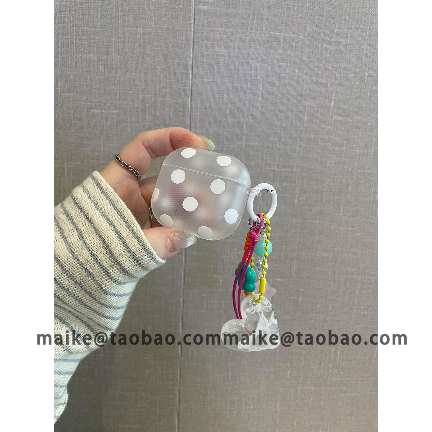 日韩个性简约风磨砂白色波点适用AirPods4代耳机壳无线苹果AirPodsPro3代蓝牙3代/5代软硅胶Pro2防摔Pro三代