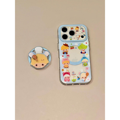 可爱玩具总动员dimoo磁吸支架适用iPhone17promax手机壳苹果16Pro新款15全包16pm防摔17女款17Pro小众巨好看